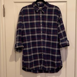 J Crew plaid vintage oxford button down size L